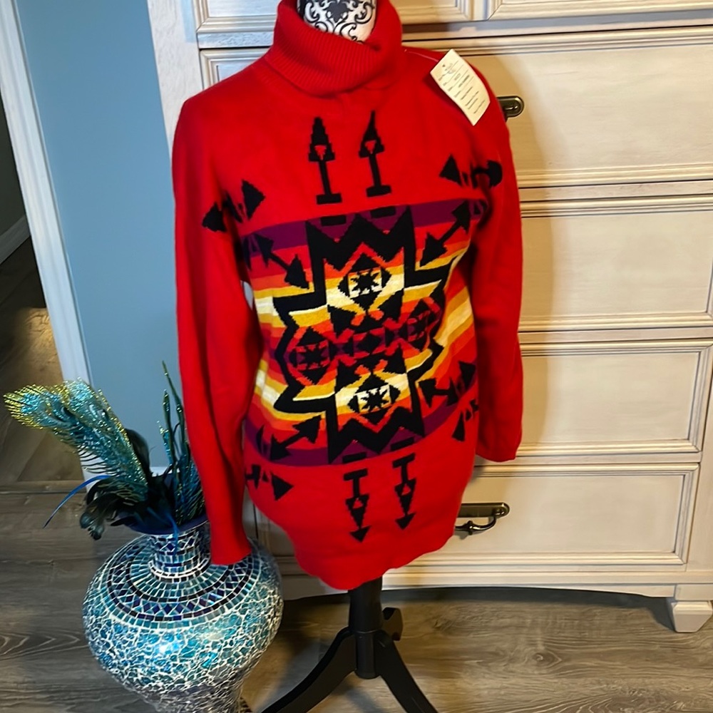 Women’s new with tag size, small, cashmere, Navajo, design, cozy sweater